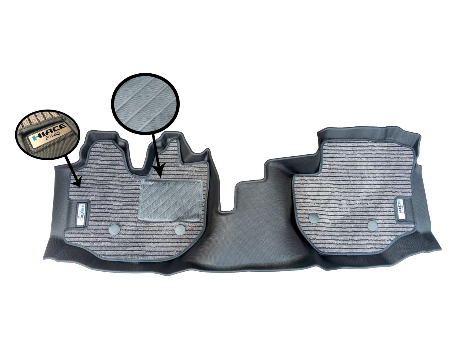 TOYOTA HIACE 2014 - 2018 DEEP DISH MATTING 3D EXCELLENT PREMIUM W/ CARPET