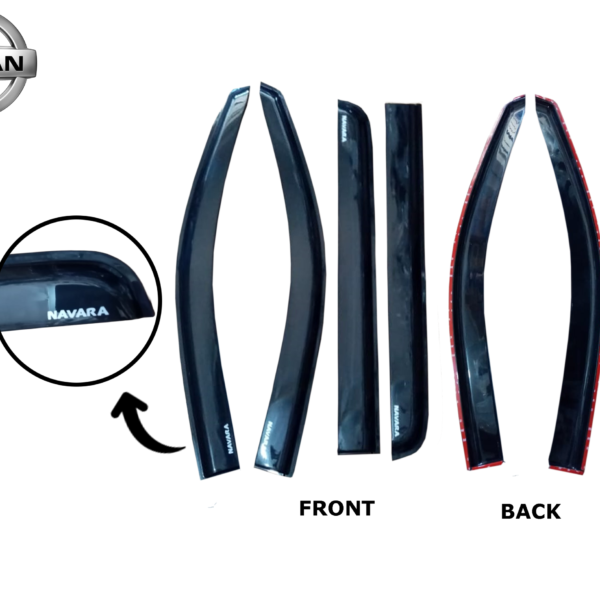 NISSAN NAVARA 2016-2024 DOOR VISOR BLACK INJECTION