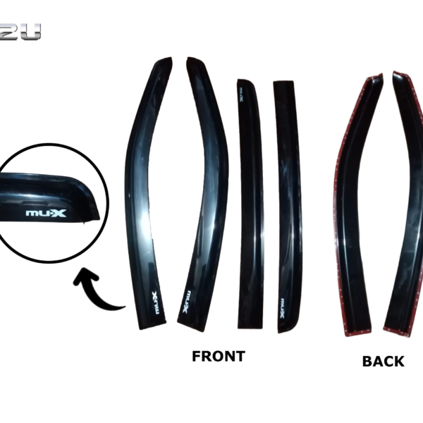 ISUZU MU-X 2014-2020 DOOR VISOR BLACK INJECTION