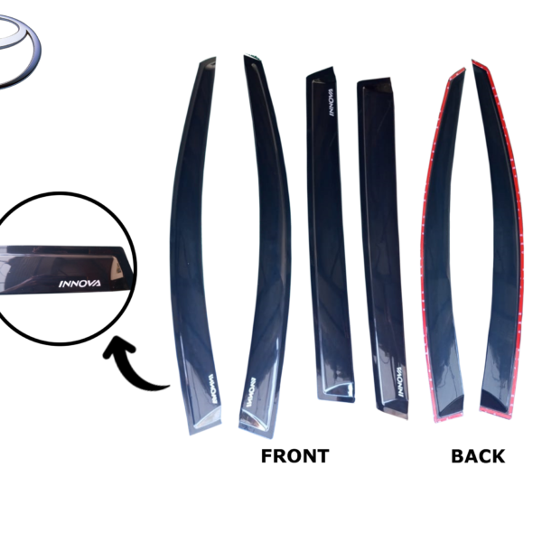 TOYOTA INNOVA 2009-2015 DOOR VISOR BLACK INJECTION