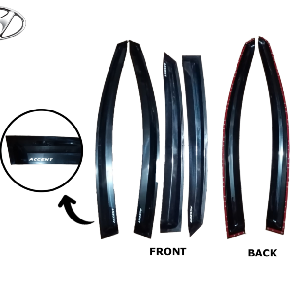 HONDA ACCENT 2019-2024 DOOR VISOR BLACK INJECTION