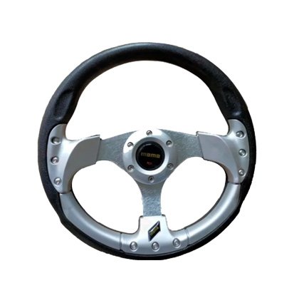 MOMO 13-INCH STEERING WHEEL SILVER