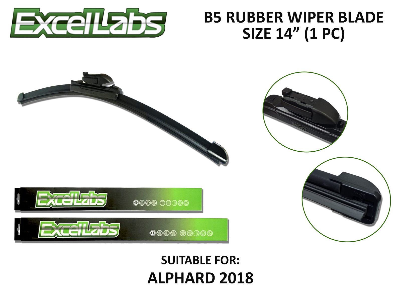 EXCELLABS RUBBER WIPER BLADE SIZE 14 (B5)
