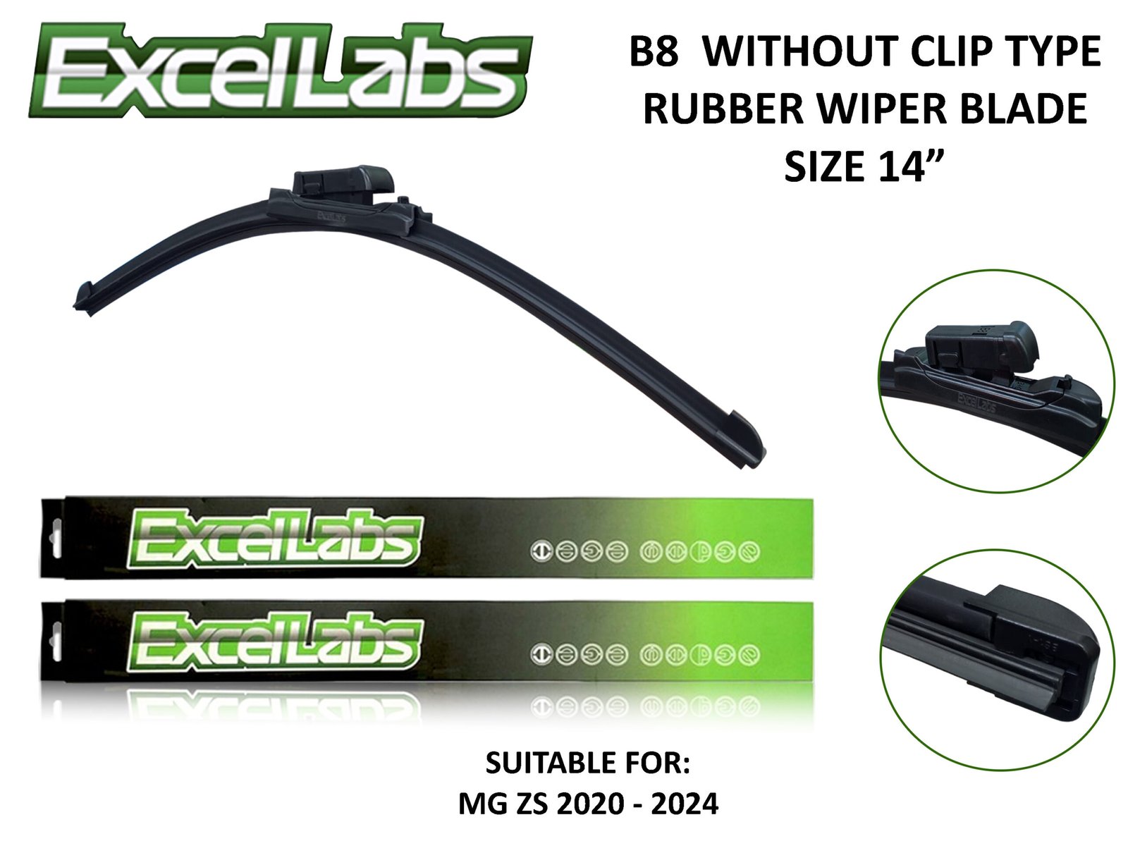 EXCELLABS RUBBER WIPER BLADE SIZE 14" (B8)