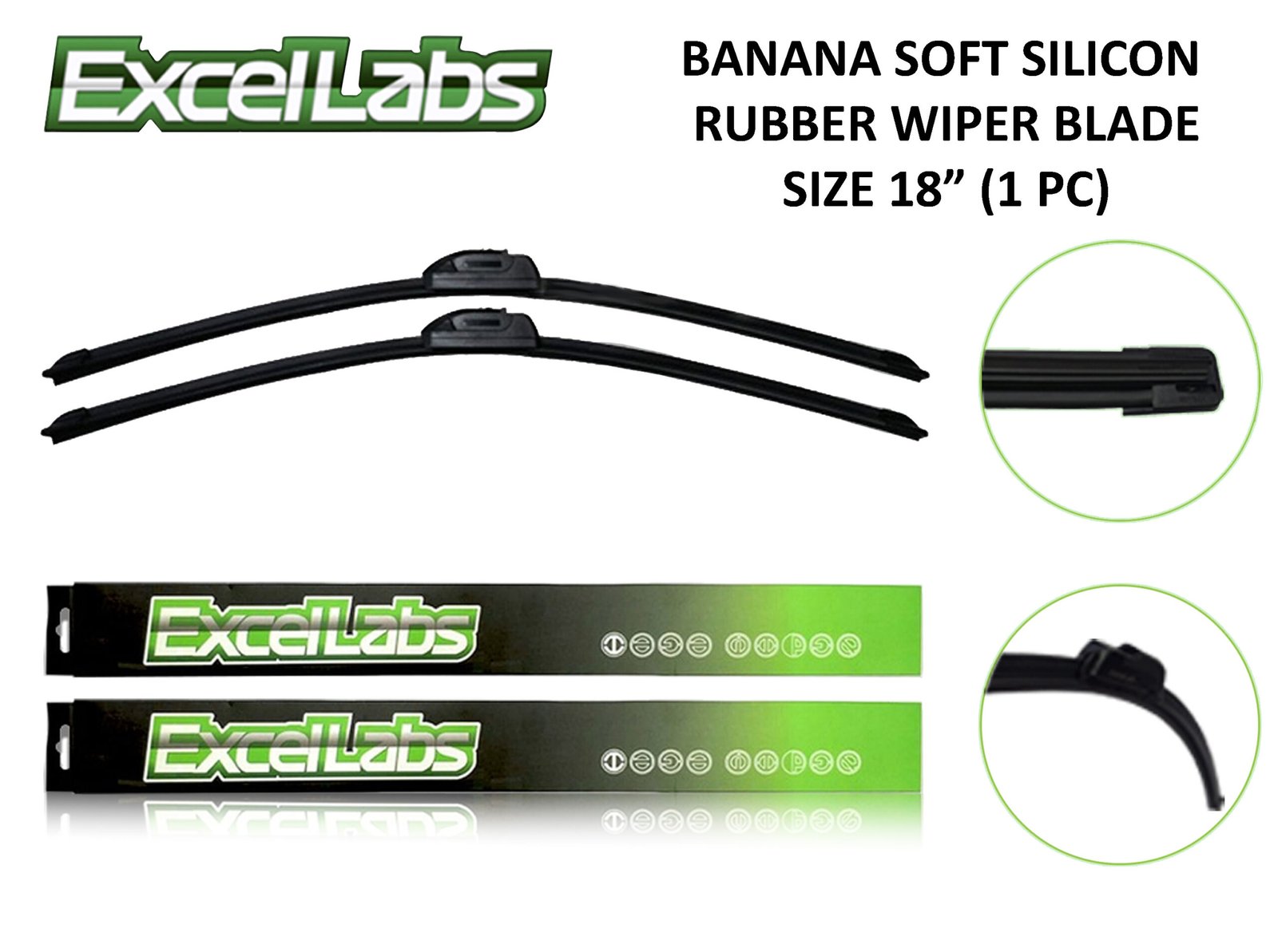 EXCELLENT WIPER SILICON RUBBER SIZE 18" (FRONT)