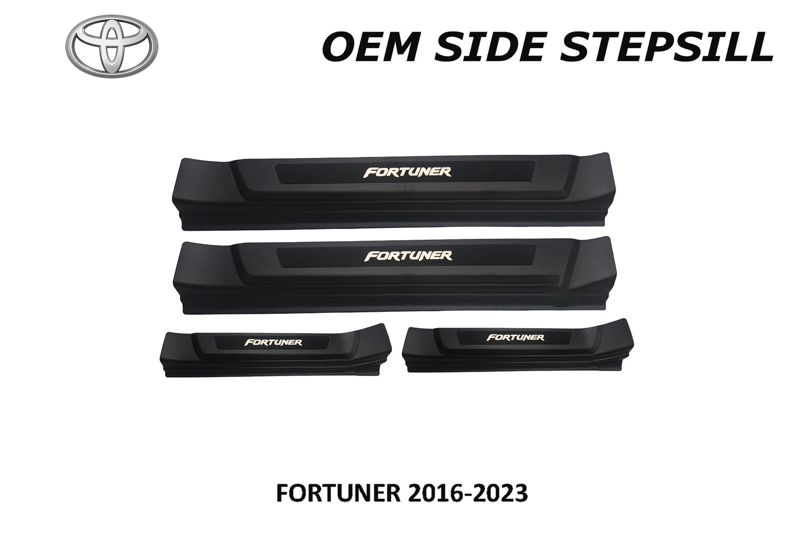 FORTUNER 2016 - 2023 SIDE STEPSILL WITH LOGO NO LED