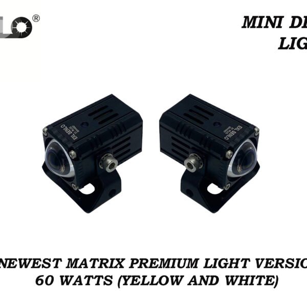 SENLO MINI DRIVING LIGHT: X1+ NEWEST MATRIX PREMIUM LIGHT VERSION 3 - 60 WATTS (YELLOW AND WHITE)