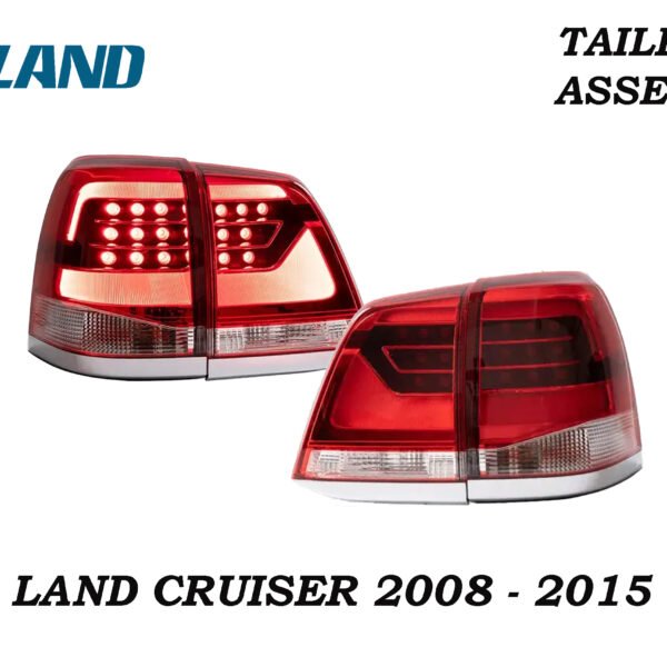 LAND CRUISER 2008 - 2015 VLAND TAIL LIGHT ASSEMBLY RED AND CLEAR