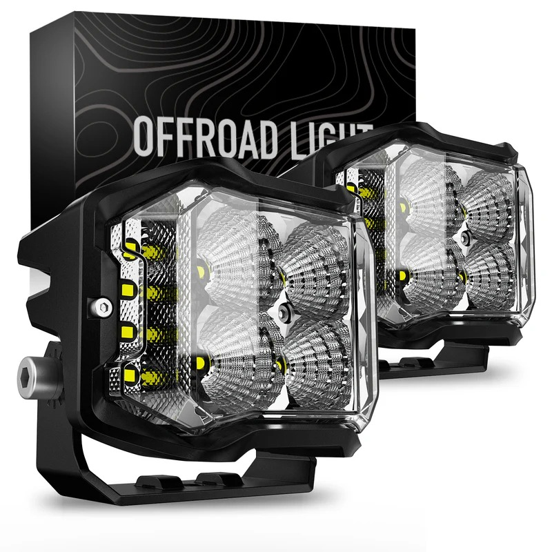 Rock Series | 4-Inch LED Pod Lights Auxiliary Lights with Side Lights 2