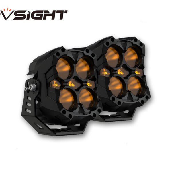 CYBER 1 Series | 6-inch LED Pod Lights Amber Light Warrior Black