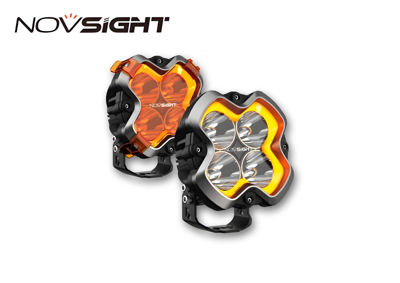 HALO Series 6" LED Pod Lights with DRL 48W Twin Light Kit System Pair (Spot Beam)