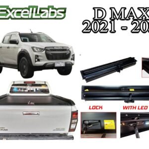 DMAX 2012-2024 / BT50 2019 -2024 / COLORADO 2017-2024  ALUMINUM ROLLER LID COVER WITH LOCK / WITH OUT ROLLBAR / WITH LED (BLACK)