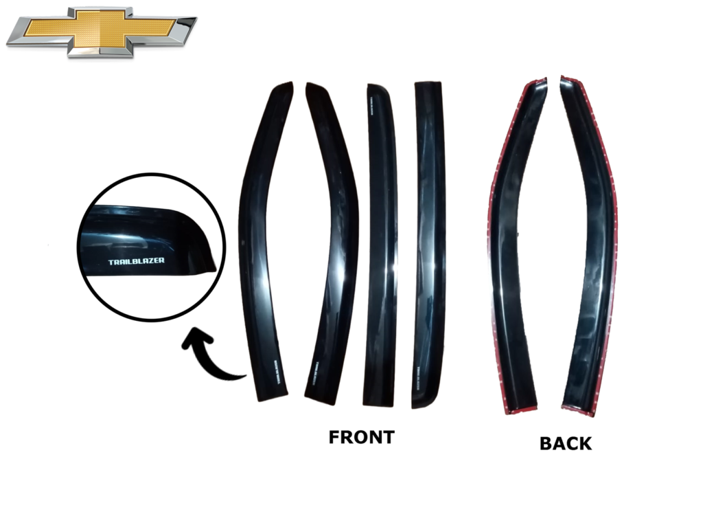 CHEVROLET TRAILBLAIZER 2016-2024 DOOR VISOR BLACK INJECTION