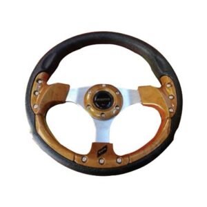 MOMO 13-INCH STEERING WHEEL MAHOGANY
