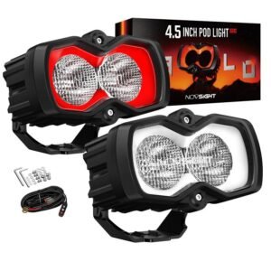 WhatsApp-Image-2025-12-17-at-11.39.45-AM.jpeg HALO SE Series 4.5-inch LED Pod Lights with Red and White DRL (Flood Beam)
