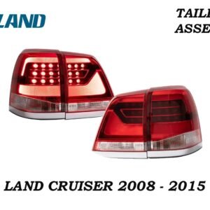 LAND CRUISER 2008 - 2015 VLAND TAIL LIGHT ASSEMBLY RED AND CLEAR